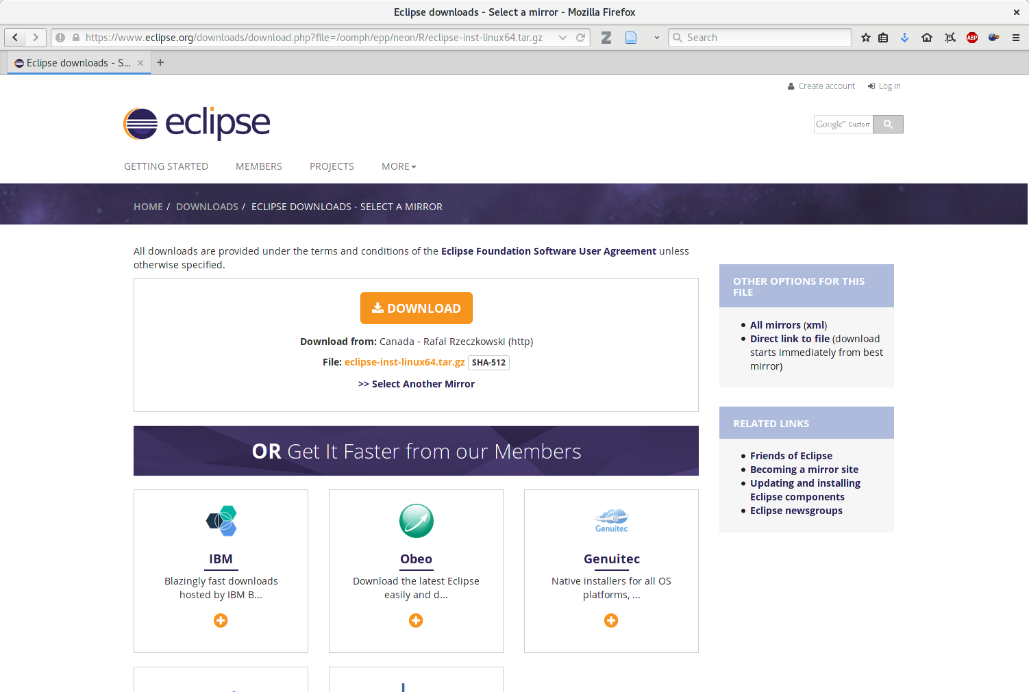 install eclipse for java